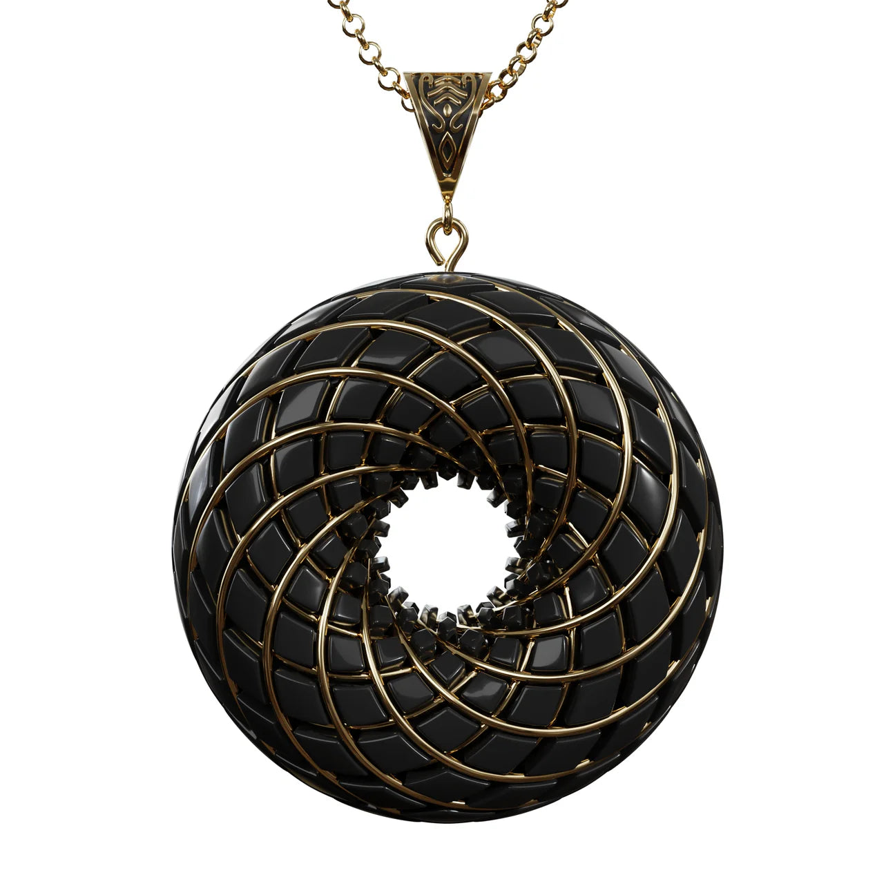 C60 Shungite - iTorus iZ Crystal Toroidal Pendant