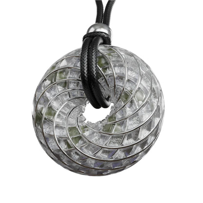 Moldavite & Angel Aura - iTorus iZ Crystal Toroidal Pendant