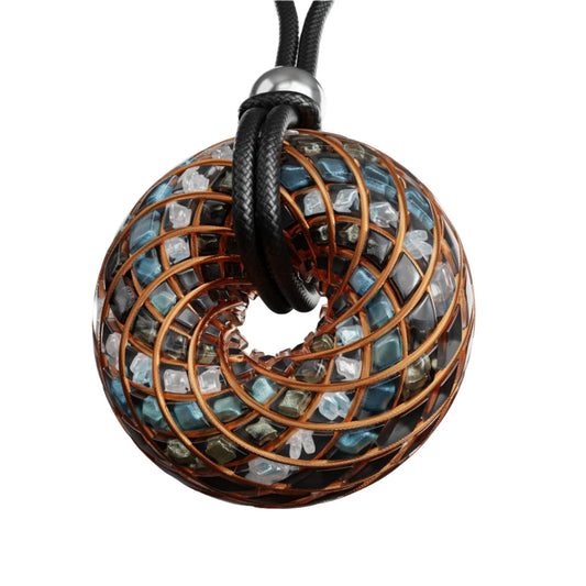 Custom Superluminal Spiral - iZ Crystal Toroidal Pendant