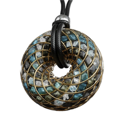 Custom Superluminal Spiral - iZ Crystal Toroidal Pendant